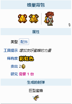 泰拉瑞亚蜂巢背包怎么获得
